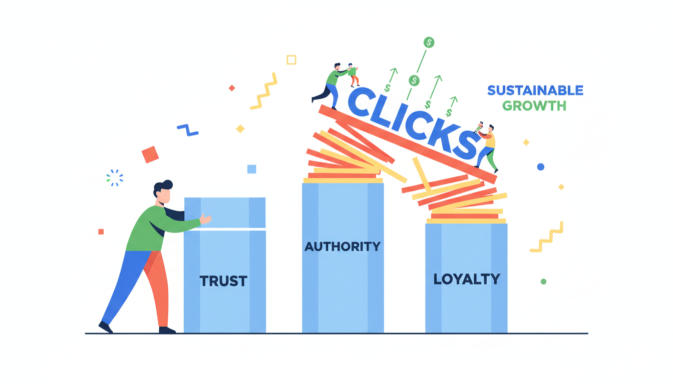 Building brand authority beyond Google first page clicks for sustainable growth