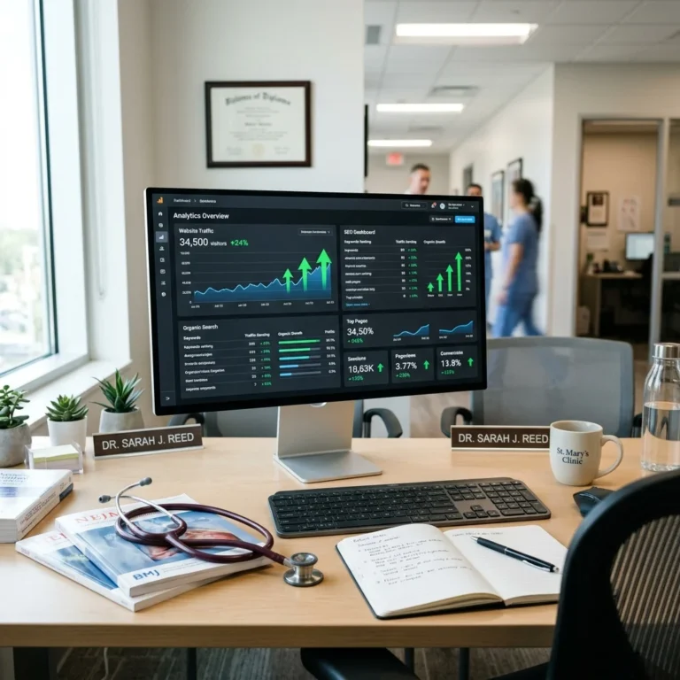Medical clinic SEO performance dashboard