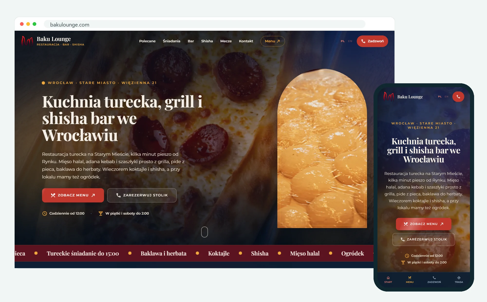 Strona główna bakulounge.com na komputerze i na telefonie